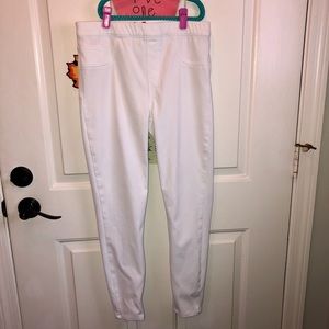 White Jeans Spanx Pants by Sara Blakey L L/G Large